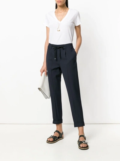 Vince Essential V-neck Pima Cotton T-shirt In White