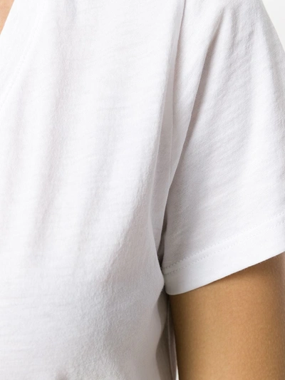 Vince Essential V-neck Pima Cotton T-shirt In White