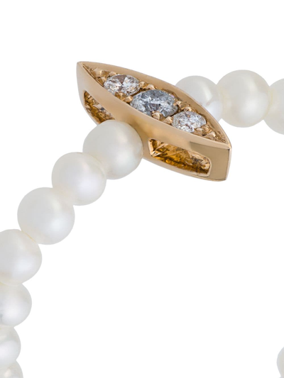 Shop Anissa Kermiche Perle Rare Mini Pearl And Diamond Ring In White