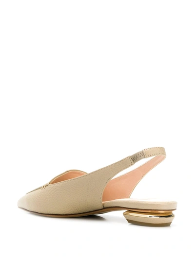 Shop Nicholas Kirkwood 18mm Beya Slingback Shoes In Neutrals