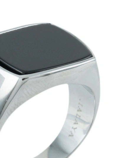 Nialaya Jewelry Onyx Cocktail Ring In Grey