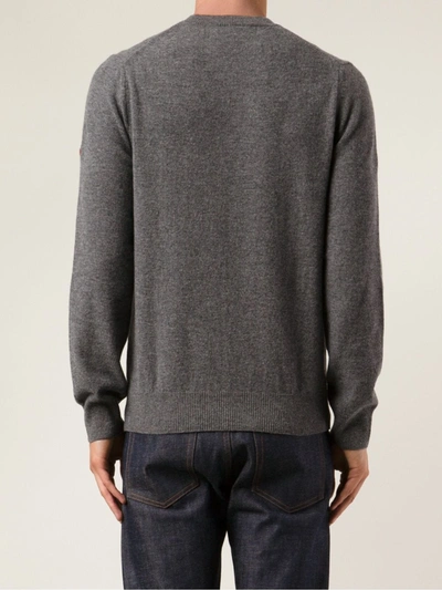 Comme Des Garçons Play Mini Heart V-neck Sweater In Grey