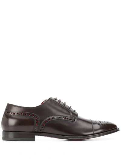 Shop Dolce & Gabbana Brogue-detail Lace-up Shoes In Brown