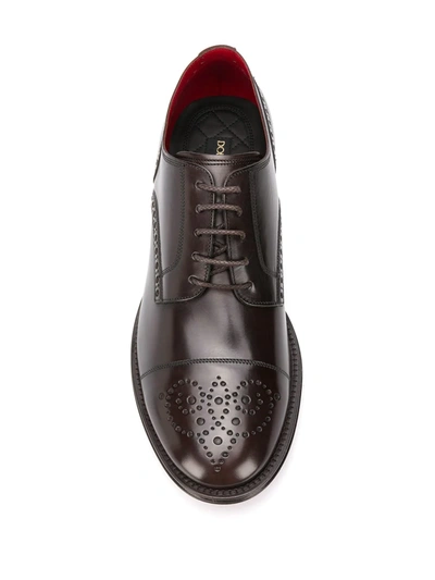 Shop Dolce & Gabbana Brogue-detail Lace-up Shoes In Brown