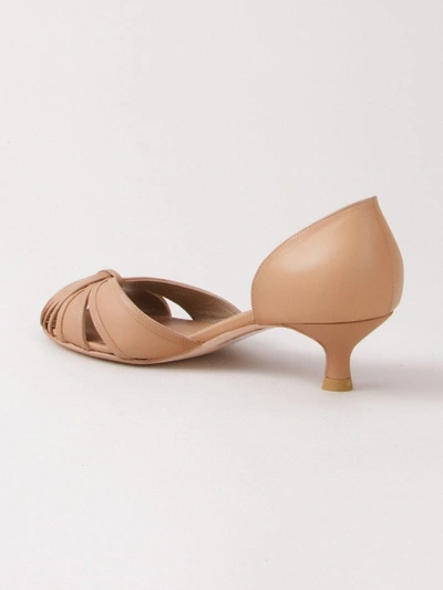 Shop Sarah Chofakian Low-heel Pumps In Brown