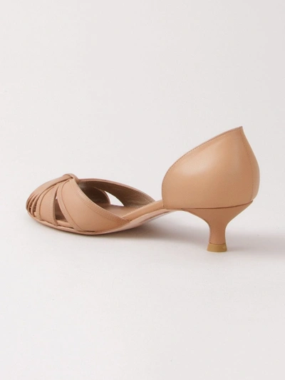 Sarah Chofakian Low-heel Pumps In Brown