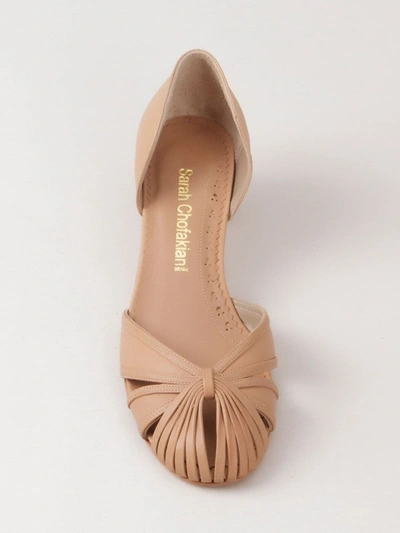 Shop Sarah Chofakian Low-heel Pumps In Brown