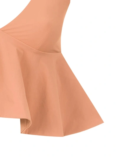 Amir Slama Ruffled Top Bikini Set In Neutrals