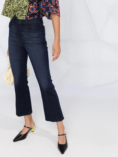Shop J Brand Fitted Cropped Jeans In Blue