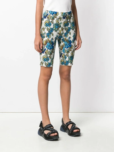 Shop Stella Mccartney Floral Cycling Shorts In White