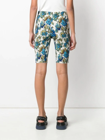 Shop Stella Mccartney Floral Cycling Shorts In White