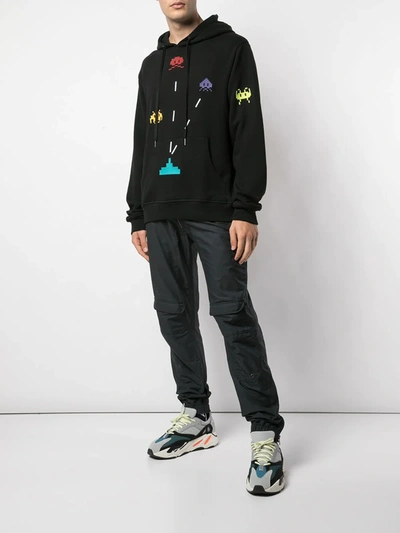 Mostly Heard Rarely Seen 8-bit Invader Hoodie In Black