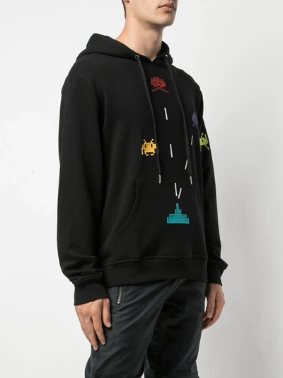 Mostly Heard Rarely Seen 8-bit Invader Hoodie In Black