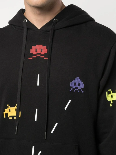 Mostly Heard Rarely Seen 8-bit Invader Hoodie In Black