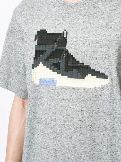 Shop Mostly Heard Rarely Seen 8-bit Sneaker Print T-shirt In Grey