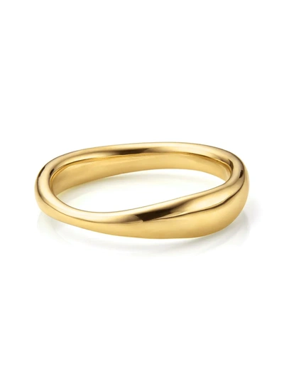 Monica Vinader Gold Plated Vermeil Silver Nura Reef Stacking Ring In Gold