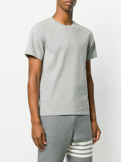 Shop Thom Browne Side Slit Relaxed Short-sleeve Tee In Grey