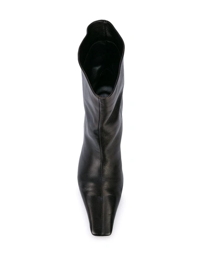 Khaite The Arizona 50mm Leather Ankle Boots In Black