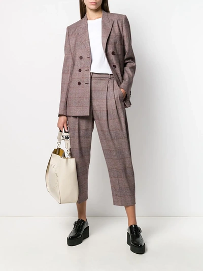 Shop Stella Mccartney Double-breasted Check Blazer In Pink