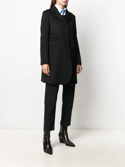 Shop Alberto Biani Single-breasted Coat In Black
