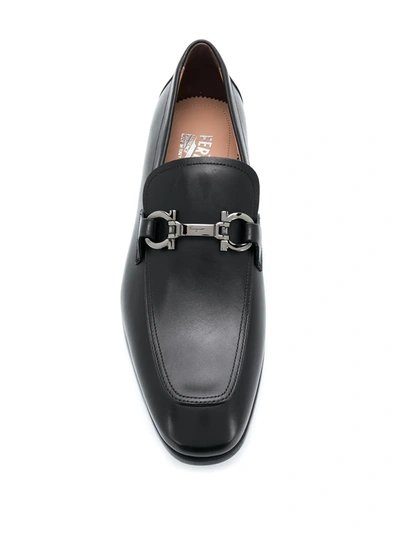Ferragamo Ree Oranamented Loafers In Black