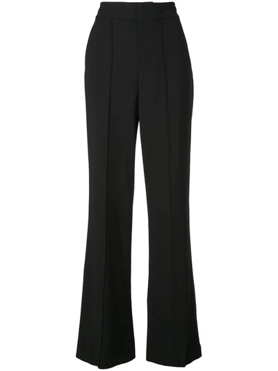 Shop Alice And Olivia Dylan High-waist Wide-leg Trousers In Black