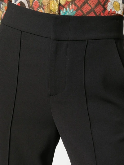 Alice And Olivia Athena Flared Wide Leg Trousers In Black