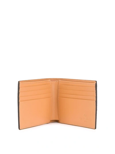 Etro Paisley Print Wallet In Brown