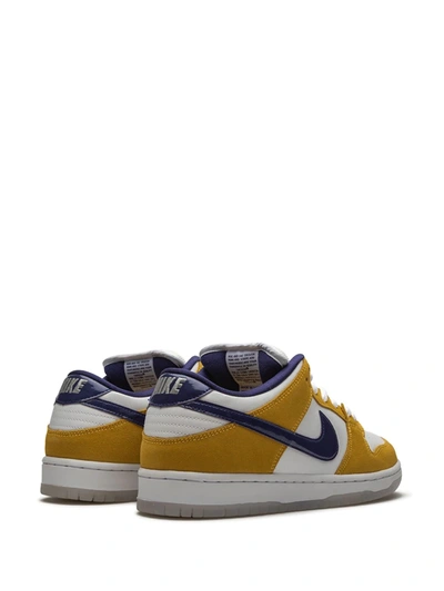 Shop Nike Sb Dunk Low "laser Orange" Sneakers In White