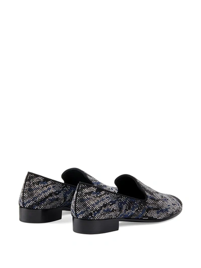 Shop Giuseppe Zanotti Lewis Embellished Loafers In Black