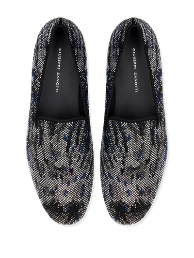 Shop Giuseppe Zanotti Lewis Embellished Loafers In Black