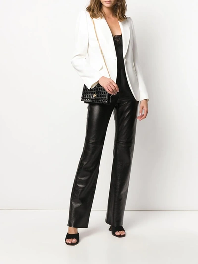 Shop Alexander Mcqueen Structured Shoulder Blazer In White