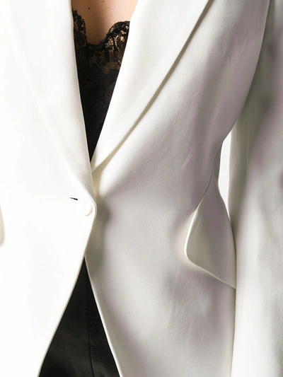 Alexander Mcqueen Single-breasted Peaked Lapels Blazer In White