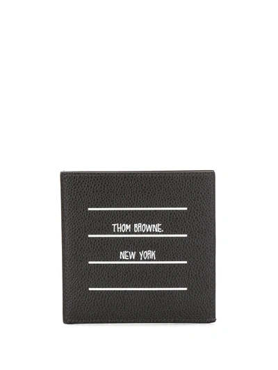 Shop Thom Browne Paper Label Cardholder In Black