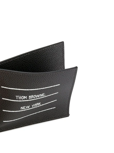 Shop Thom Browne Paper Label Cardholder In Black