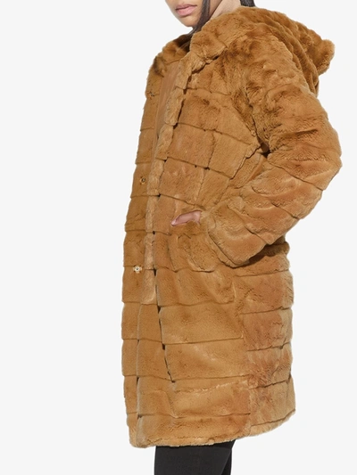 Apparis Celina Faux-fur Coat In Brown