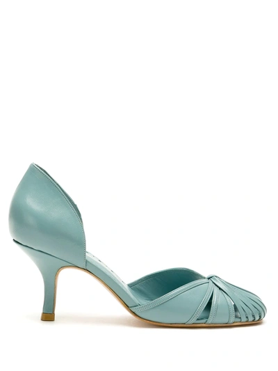 Shop Sarah Chofakian Sarah Leather Pumps In Blue