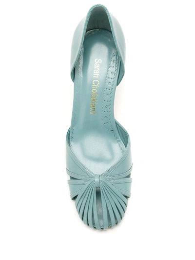 Shop Sarah Chofakian Sarah Leather Pumps In Blue