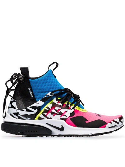 Shop Nike X Acronym Air Presto Mid "racer Pink" Sneakers In Multicoloured