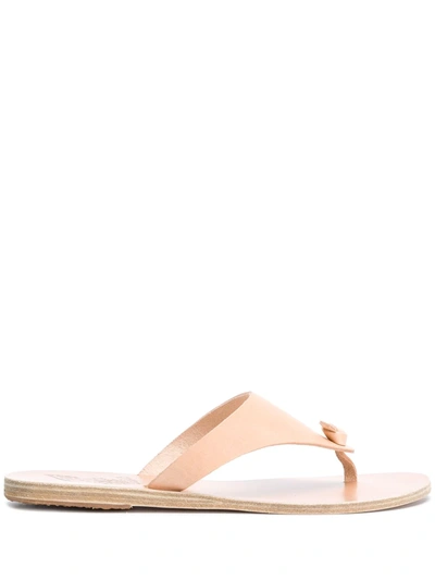 Shop Ancient Greek Sandals Ligia Flat Sandals In Neutrals