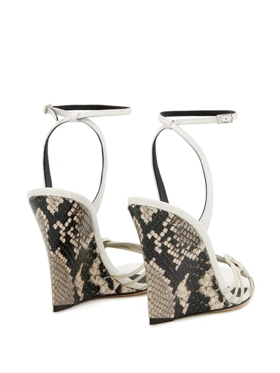 Shop Giuseppe Zanotti Ylenia 105mm Wedge Sandals In White