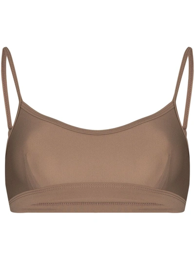 Shop Abysse Shaffer Strappy Bralette In Brown