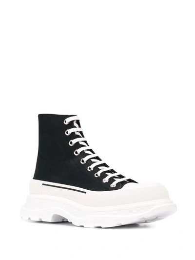 Shop Alexander Mcqueen Tread Slick High-top Sneakers In Black