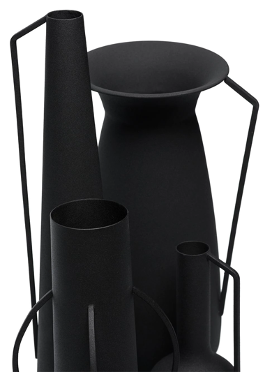 Shop Pols Potten Roman Powder-coated Vases (set Of 4) In Black