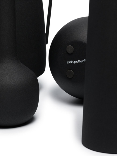 Pols Potten Black Roman Vase Set In Black