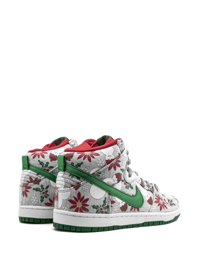 Shop Nike X Concepts Sb Dunk High Prm "ugly Christmas Sweater" Sneakers In Grey