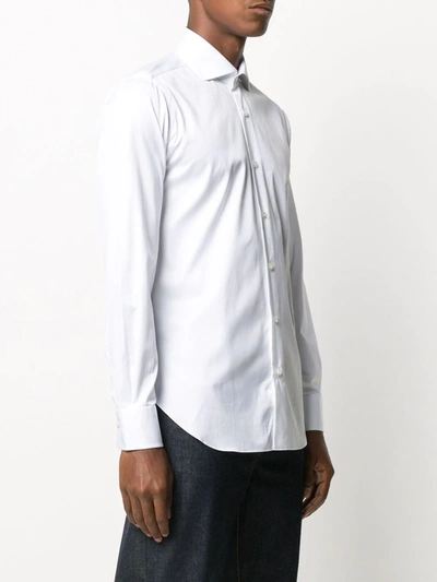 Shop Barba Poplin Shirt In White