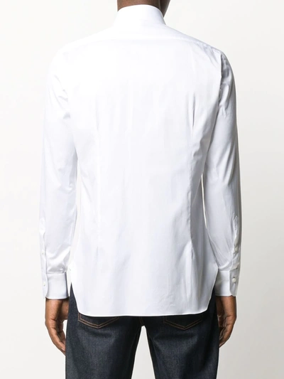 Shop Barba Poplin Shirt In White