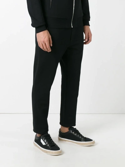 Dolce & Gabbana Black Drawstring Track Pant In Black