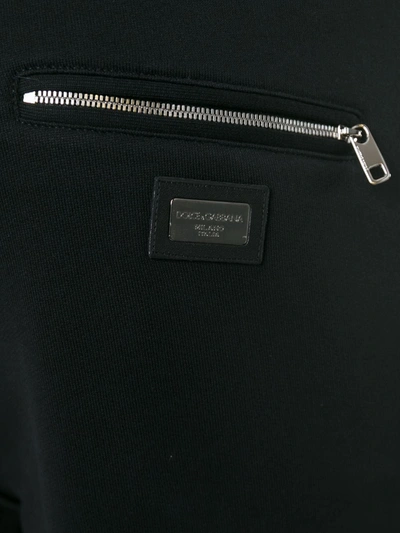 Dolce & Gabbana Black Drawstring Track Pant In Black
